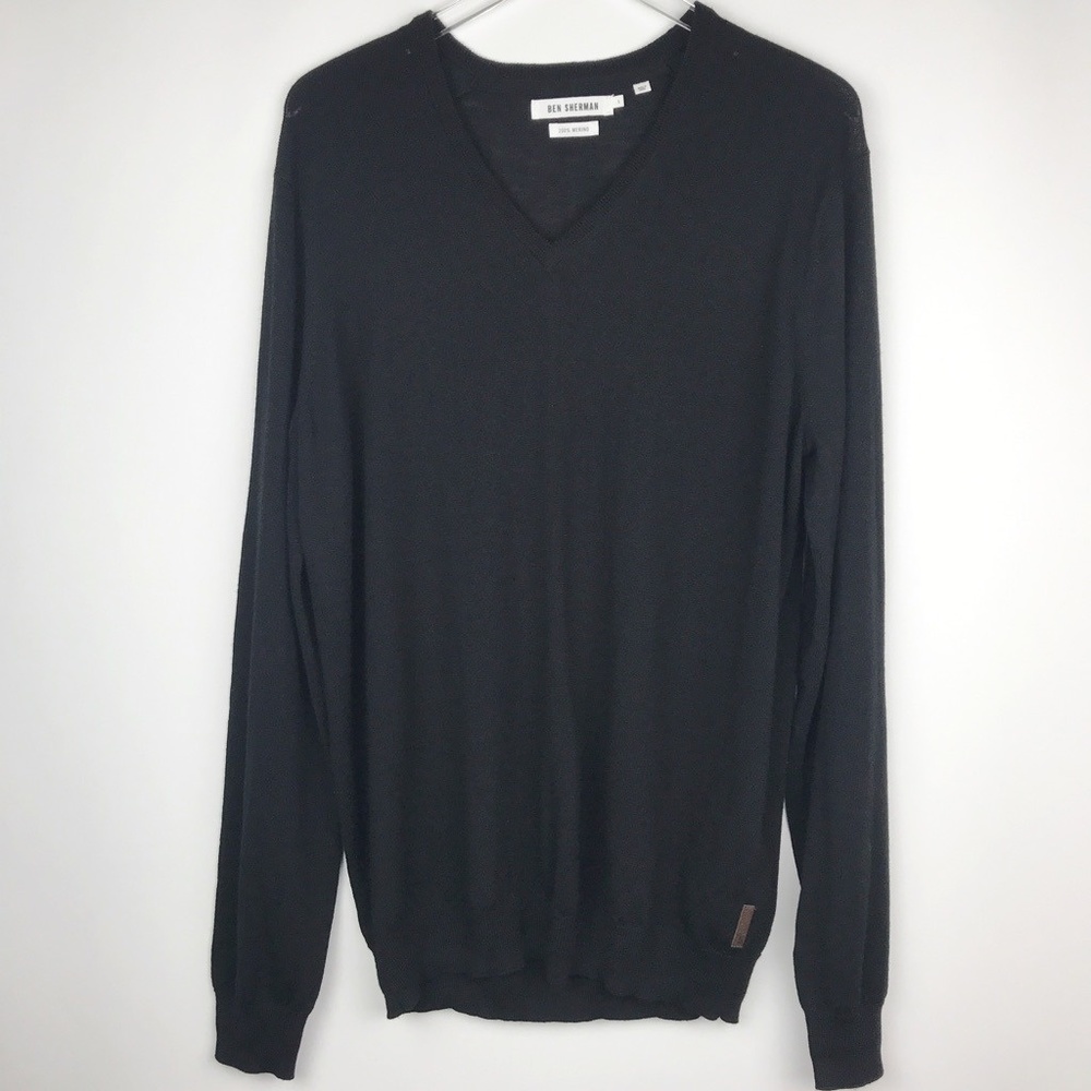 Ben Sherman 100% Merino Wool V Neck Sweater